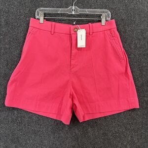 Spanx Twill Short Women's Large Pink Tulip 5" Inseam Pockets Tummy Shaping NWT